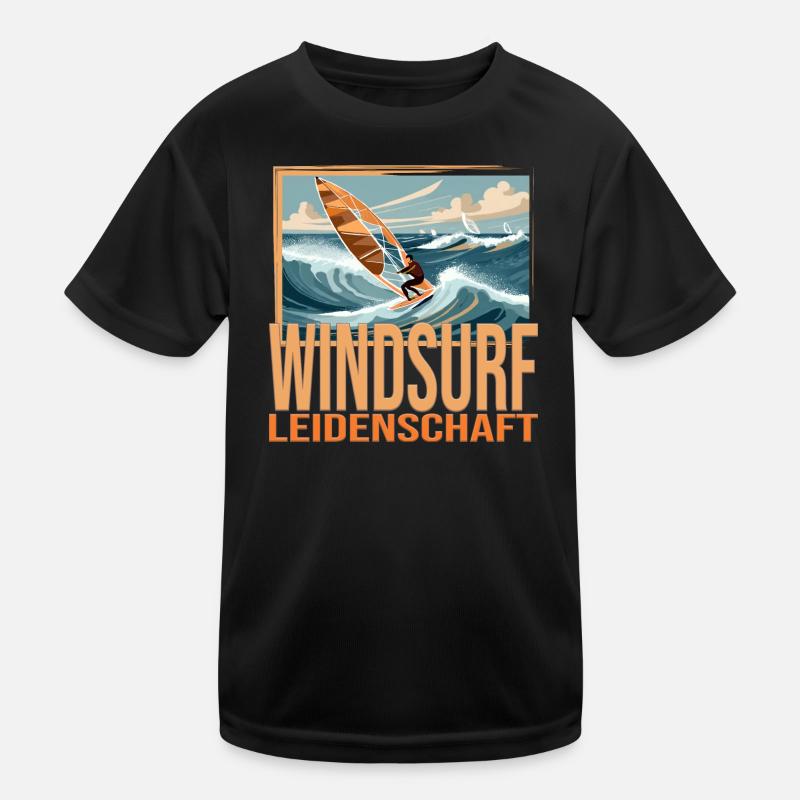 Windsurf Leidenschaft Kinder Funktions-T-Shirt