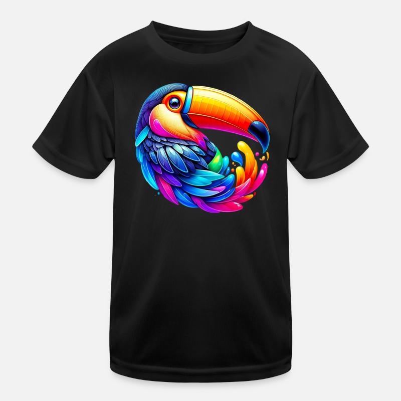 Tukan - Kinder Funktions-T-Shirt - Schwarz