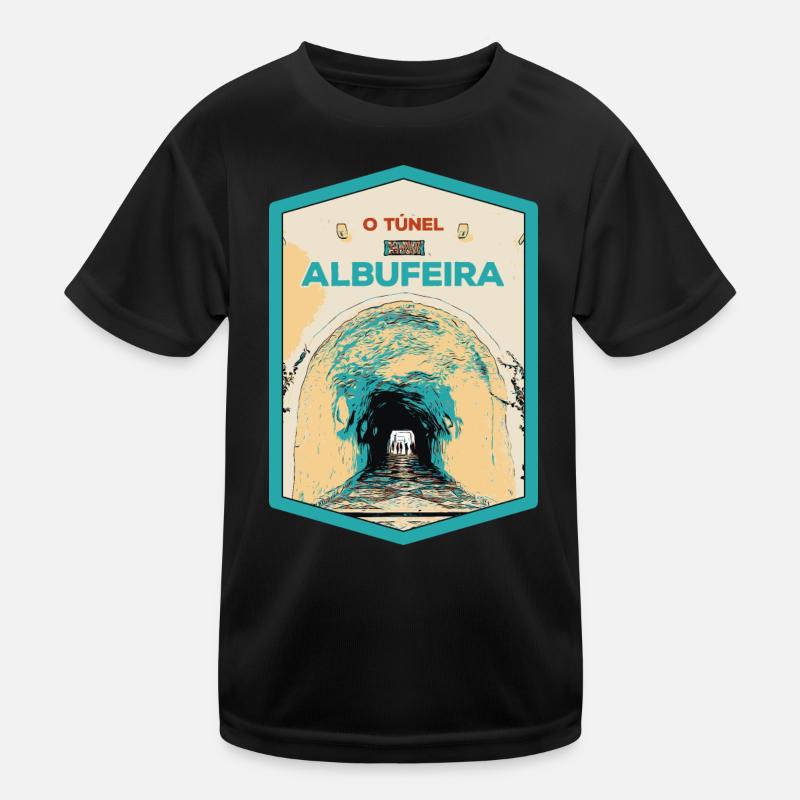 Illustration du Tunnel vers la plage d'Albufeira T-shirt sport Enfant
