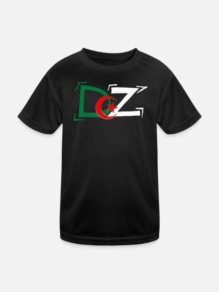DZ Algeria True Algerian Algerian - Kids Functional T-Shirt - black - Front