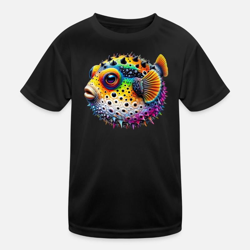 Kugelfisch Kinder Funktions-T-Shirt