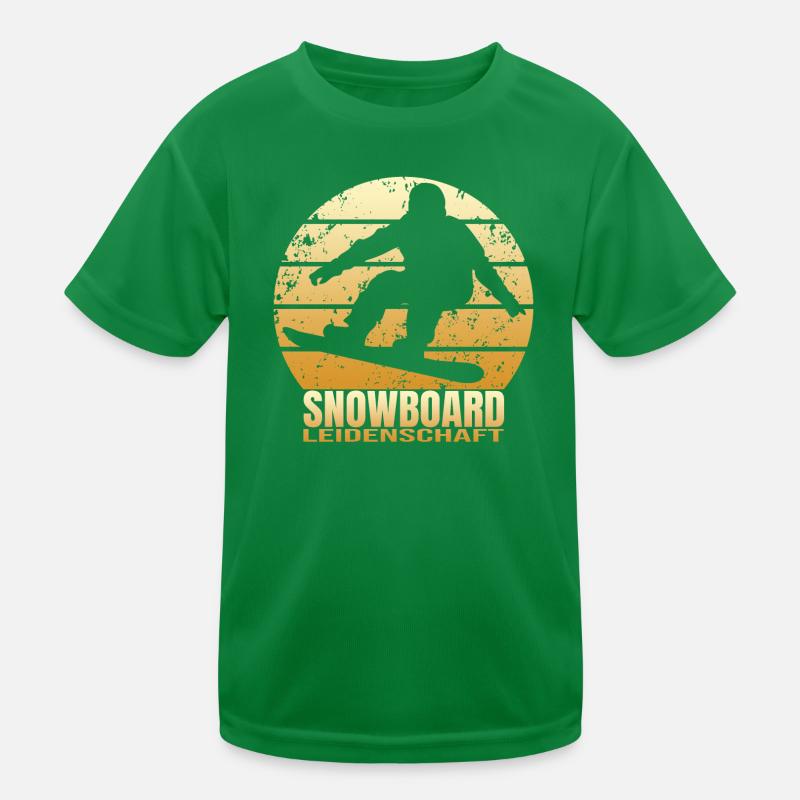 Snowboard Leidenschaft Kinder Funktions-T-Shirt