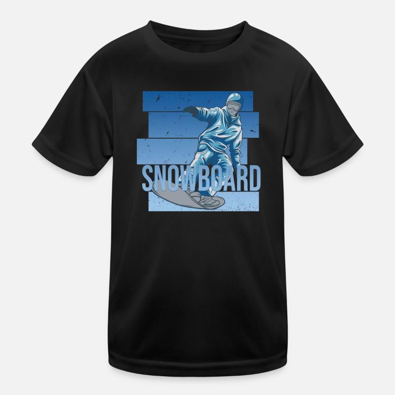 Snowboard Kinder Funktions-T-Shirt