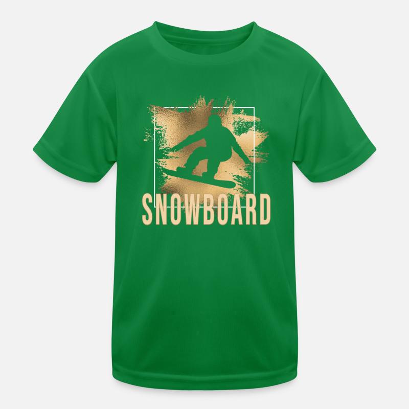 Snowboard Kinder Funktions-T-Shirt