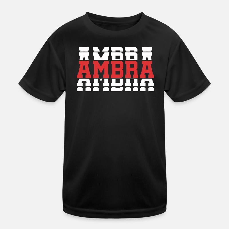 t-shirt Amber t-shirt gift idea stacked text Kids Functional T-Shirt