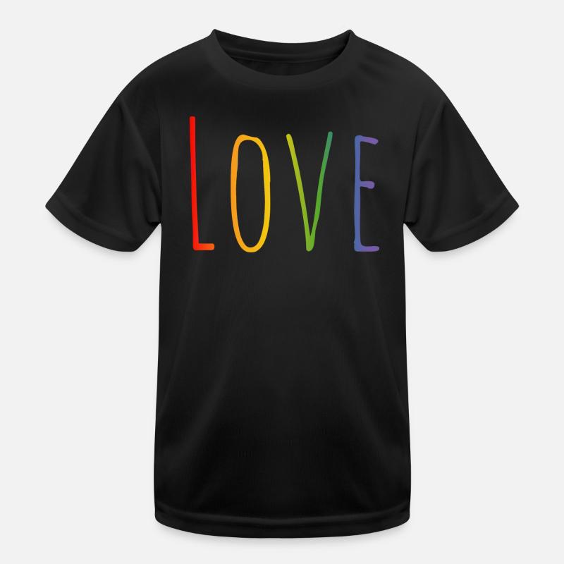 CSD LGBT Rainbow Love Design Kids Functional T-Shirt