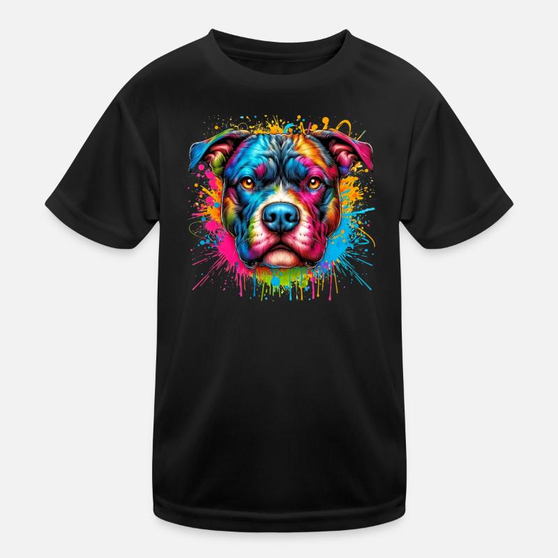Pitbull Hund Kinder Funktions-T-Shirt