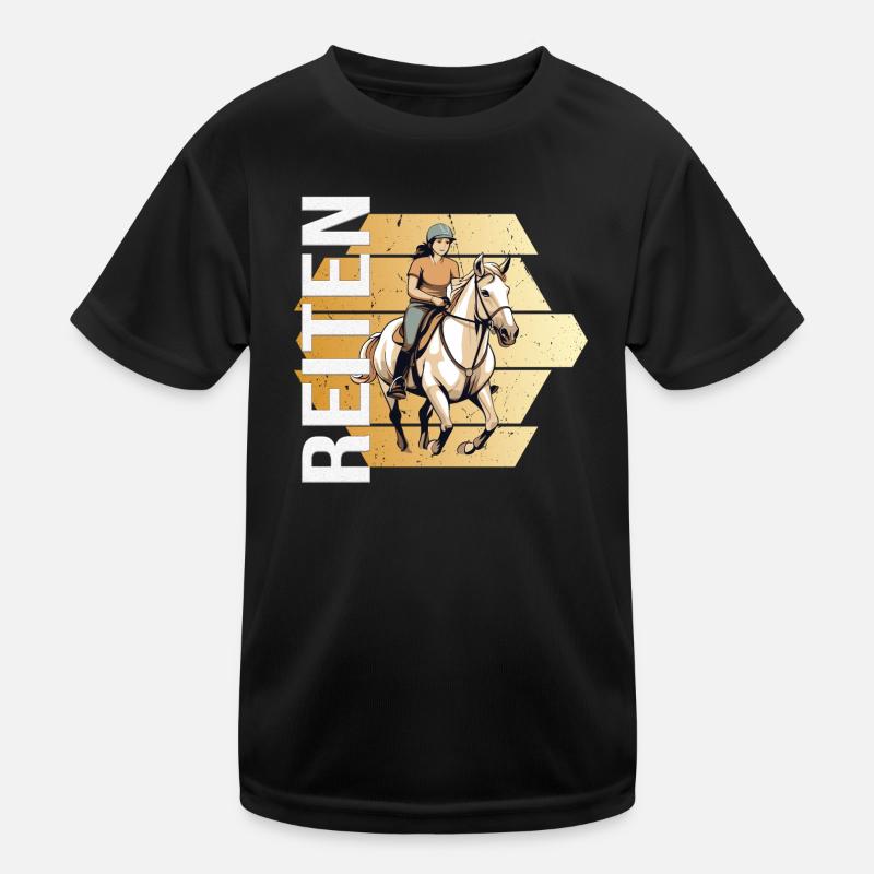 Reiten Kinder Funktions-T-Shirt