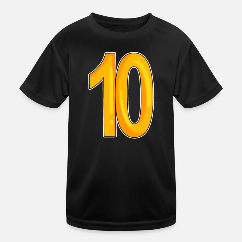 10 - ten - yellow Kids Functional T-Shirt