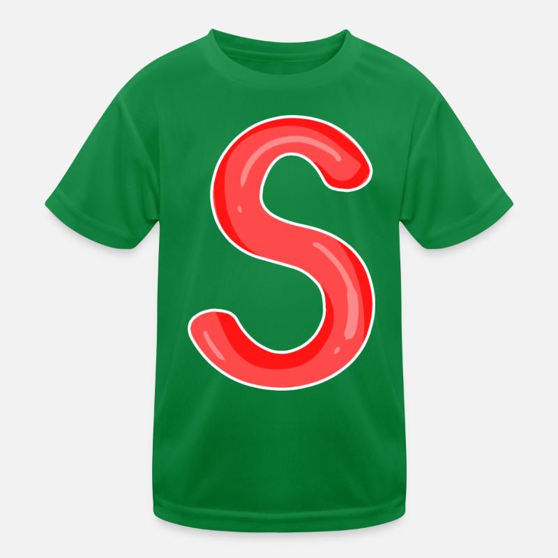 Buchstabe S Anfangsbuchstabe Kinder Funktions-T-Shirt