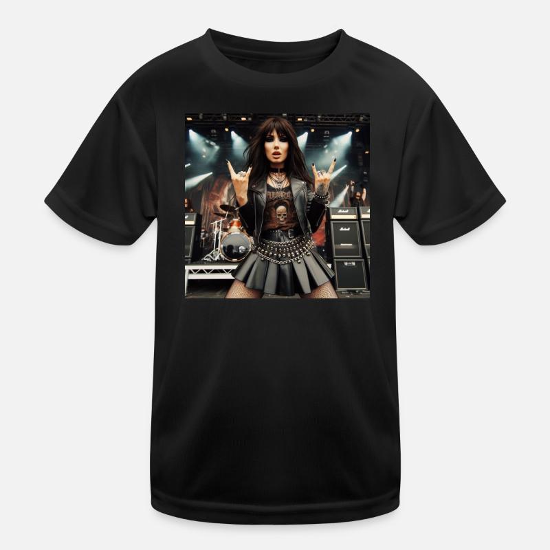 Metalhead devant la scène T-shirt sport Enfant