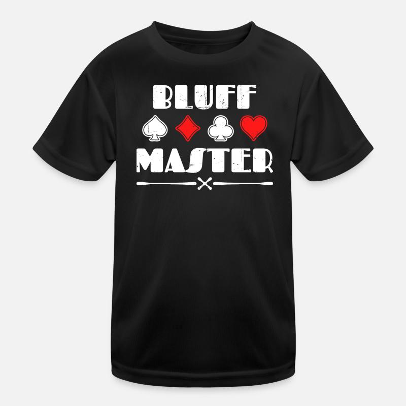 Poker Bluff Gambling Casino Statement Professional Player Kids Functional T-Shirt