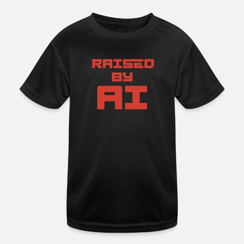 RAISED BY AI Kinder Funktions-T-Shirt