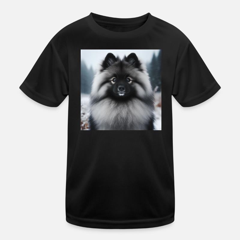 Wunderschöner Wolfspitz Kinder Funktions-T-Shirt