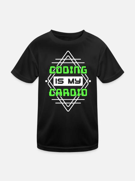 Développeur Script de code Développeur Web - T-shirt sport Enfant - noir - Devant