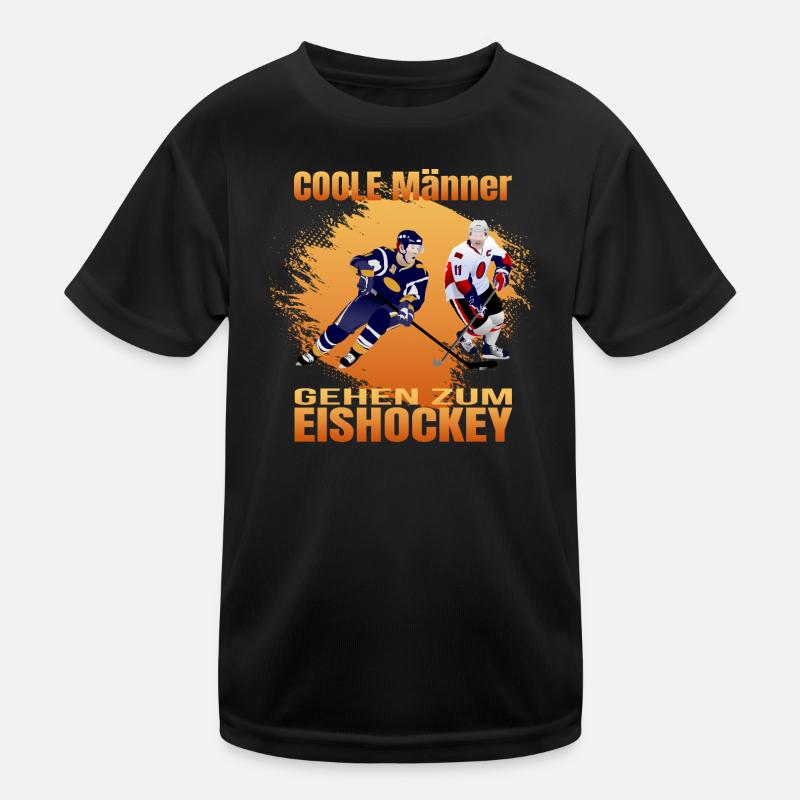 Coole Männer gehen zum Eishockey Kinder Funktions-T-Shirt