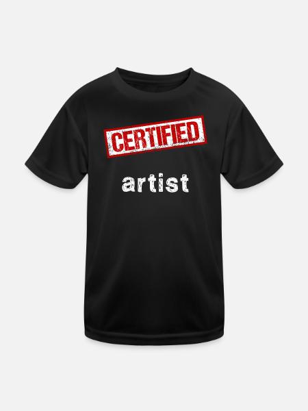Künstler - Kinder Funktions-T-Shirt - Schwarz