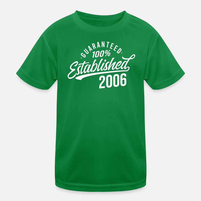 100% Established in 2006 Kids Functional T-Shirt