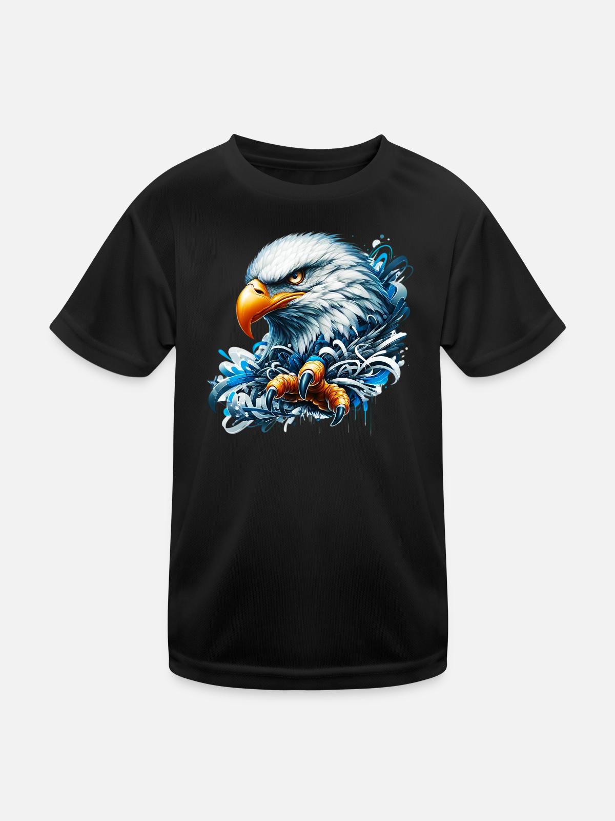 Eagle - Kids Functional T-Shirt - black - Front