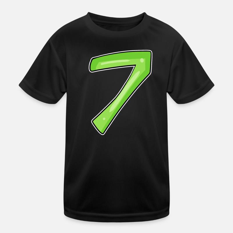 7 - sieben grün Kinder Funktions-T-Shirt