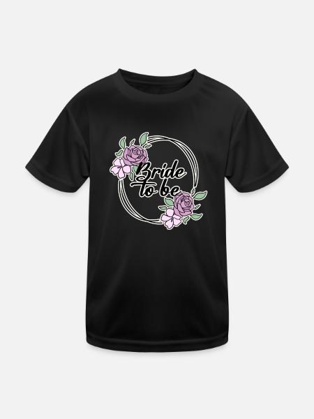 Robe de mariée - T-shirt sport Enfant - noir - Devant