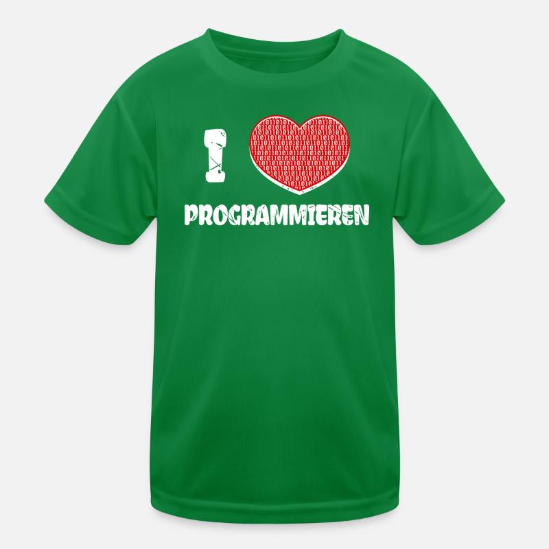 Developer Herz Programmierer Statement Informatik Kinder Funktions-T-Shirt