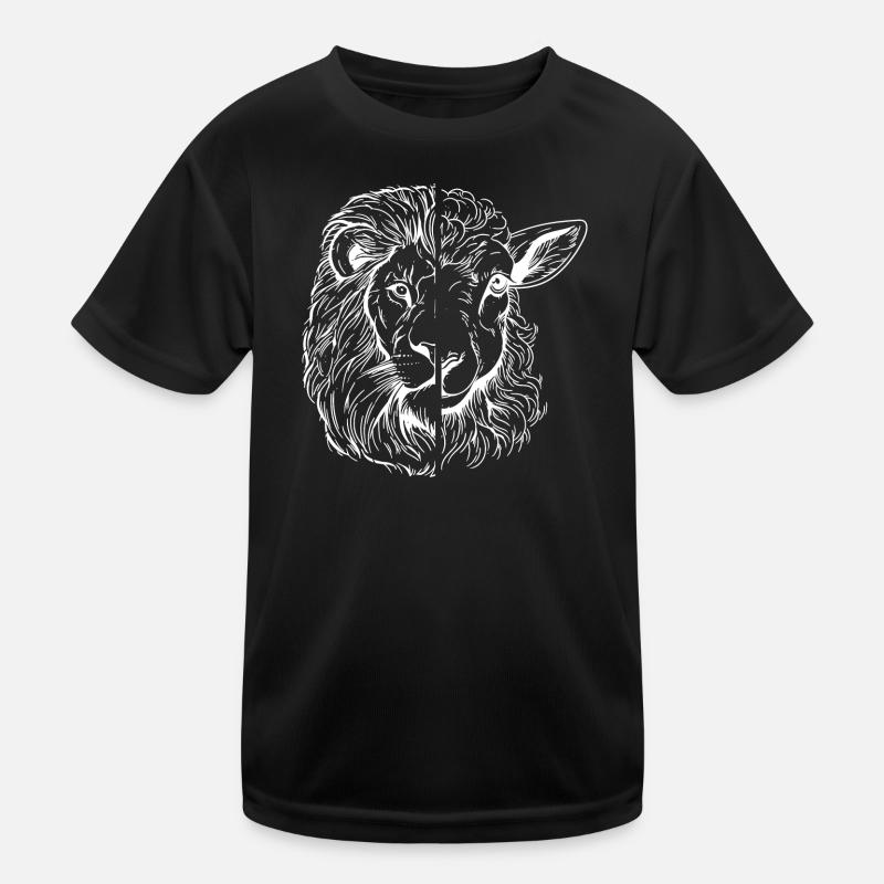Löwe und Lamm Kinder Funktions-T-Shirt