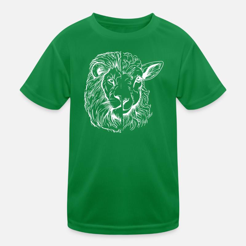 Löwe und Lamm Kinder Funktions-T-Shirt