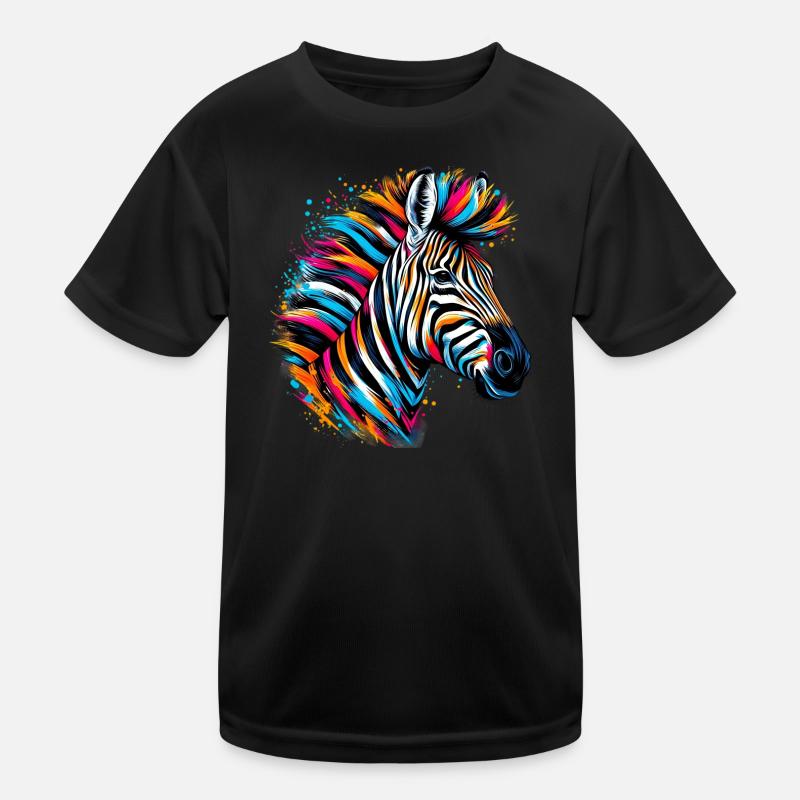 Zebra Kinder Funktions-T-Shirt