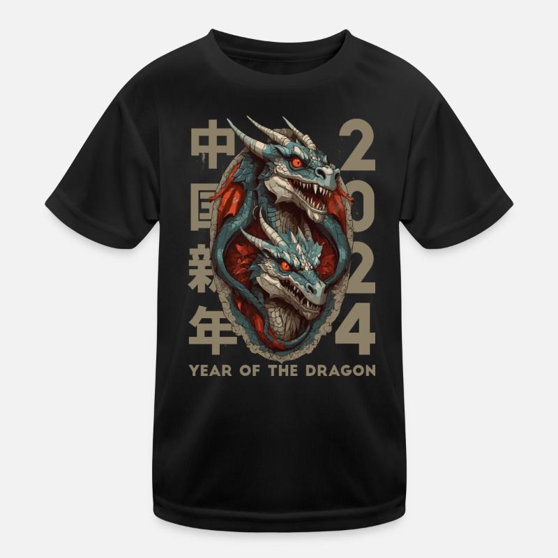 Chinesischer Drache Kinder Funktions-T-Shirt