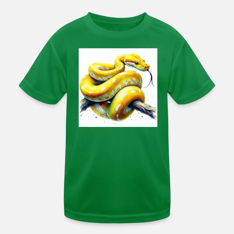 Yellow python Kids Functional T-Shirt