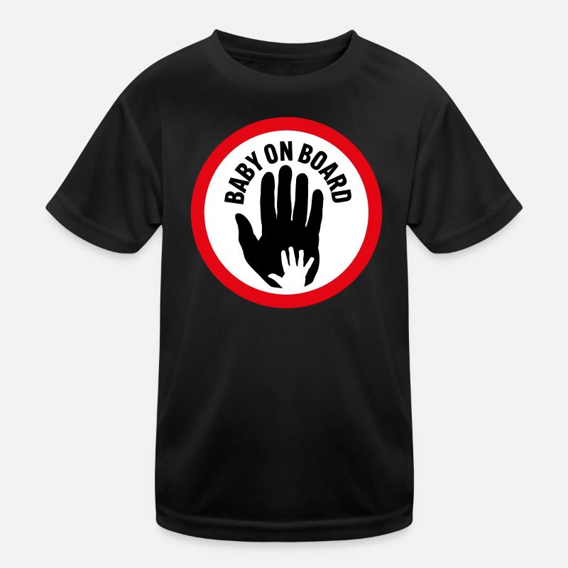 Bébé à bord main dans la main T-shirt sport Enfant