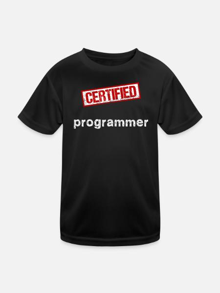 Programmierer - Kinder Funktions-T-Shirt - Schwarz