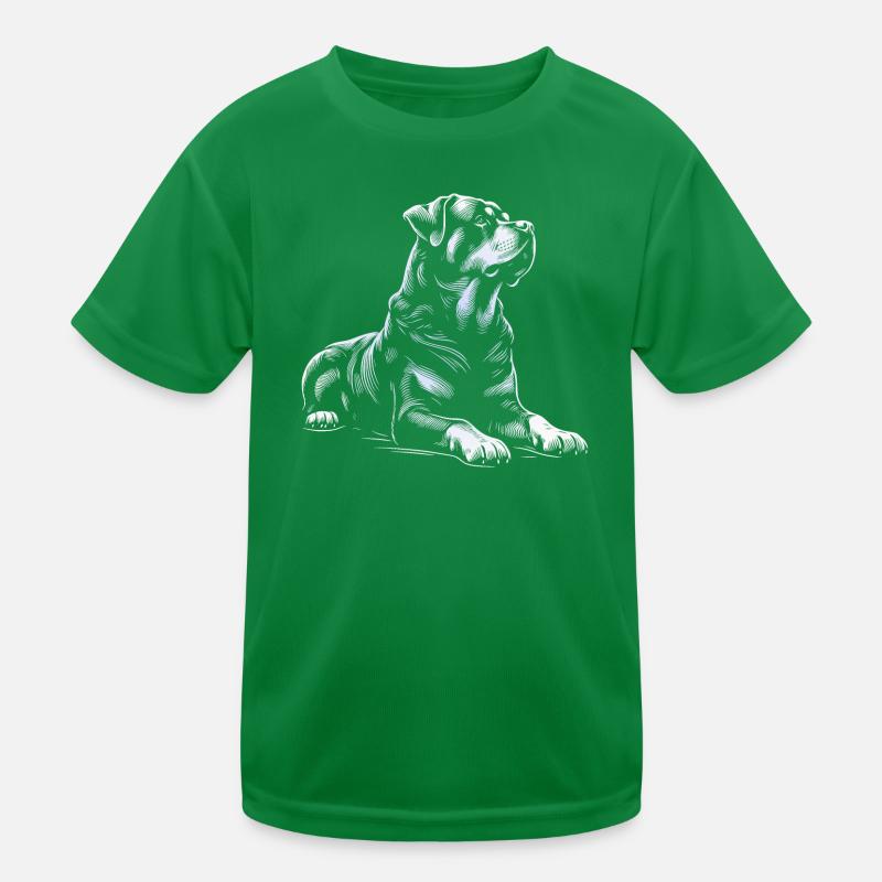 Liegender Rottweiler Kinder Funktions-T-Shirt