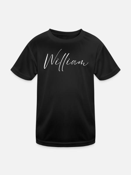 T-shirt Cadeau pour hommes William Name - T-shirt sport Enfant - noir - Devant