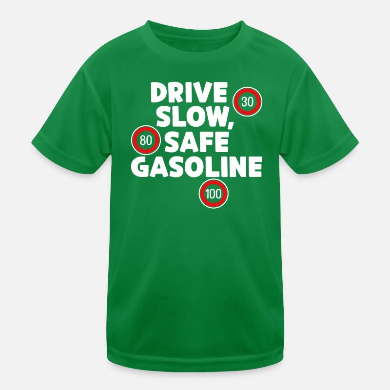 Gasoline Fuel Pump Energy Storage Refueling Statement Kids Functional T-Shirt