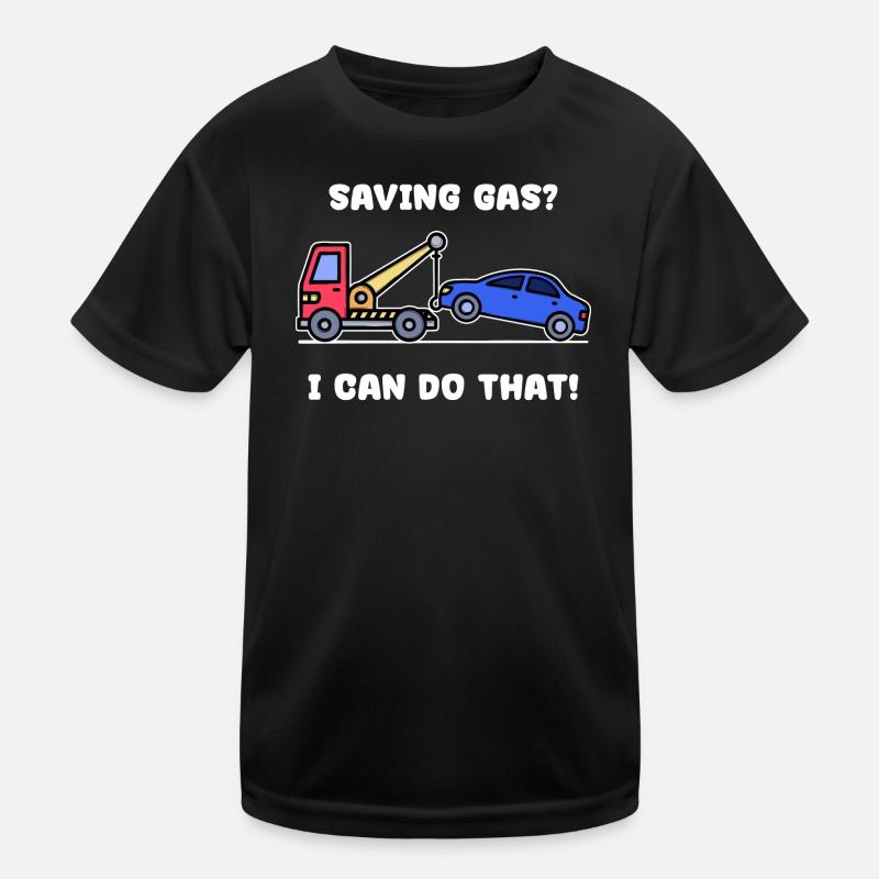 Auto Statement Tanken Energiespeicher Strom Kinder Funktions-T-Shirt