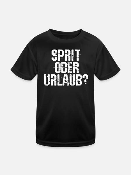 Elektrische Energie Tanken Statement Zapfsäule - Kinder Funktions-T-Shirt - Schwarz - Vorne