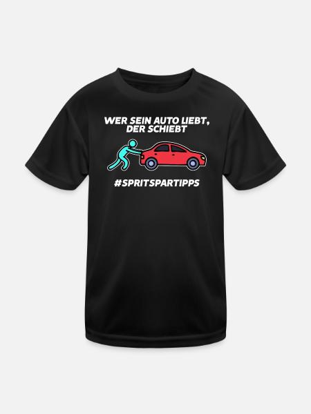Refueling Car Statement Energy Storage Electricity - Kids Functional T-Shirt - black - Front