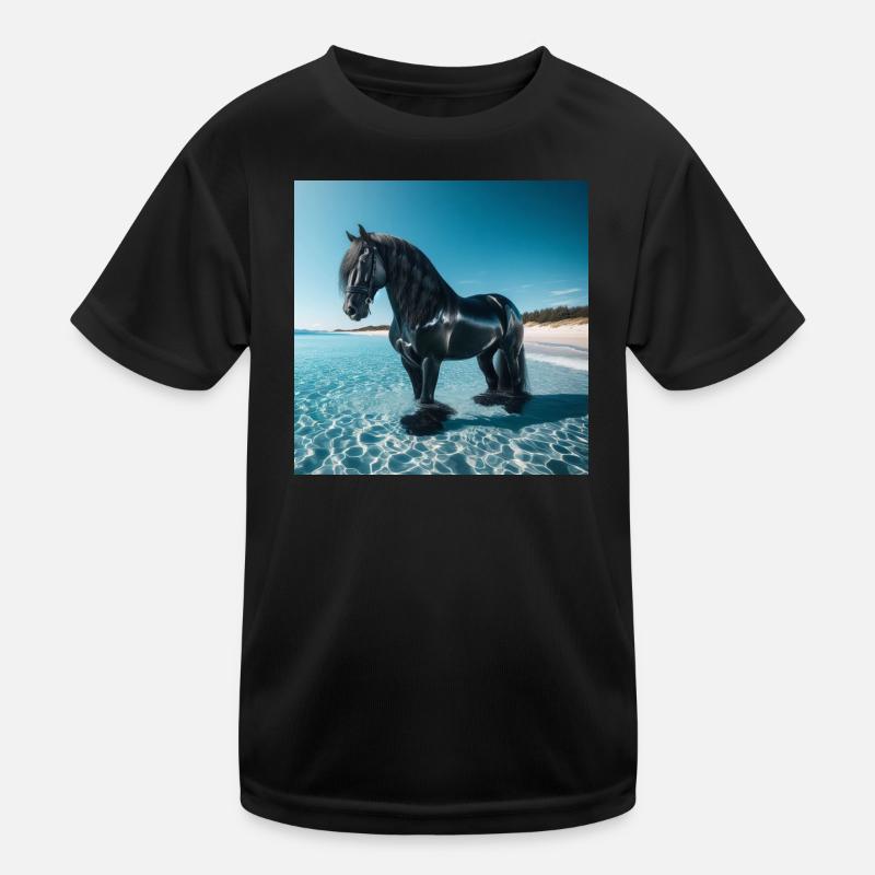Cheval dans l’eau T-shirt sport Enfant