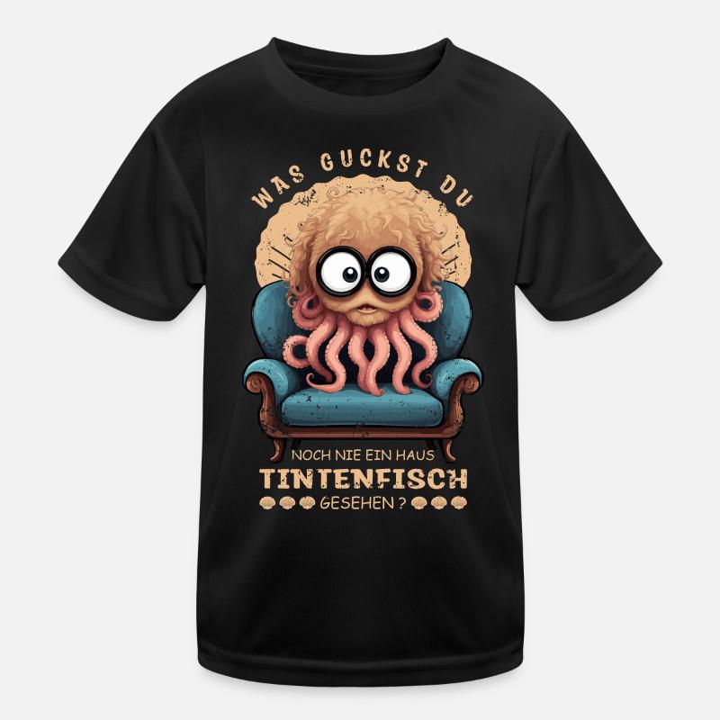 Funny Squid Kids Functional T-Shirt