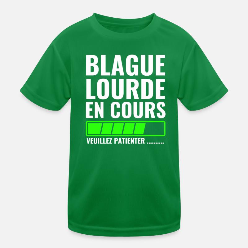 Schwerer Witz in Arbeit, bitte warten Kinder Funktions-T-Shirt