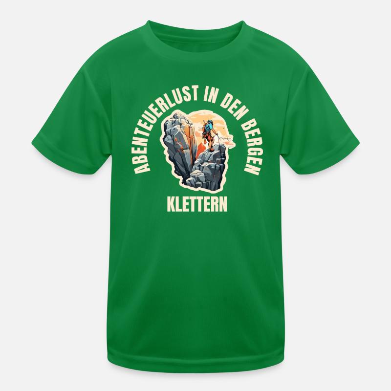 Abenteuerlust in den Bergen Kinder Funktions-T-Shirt