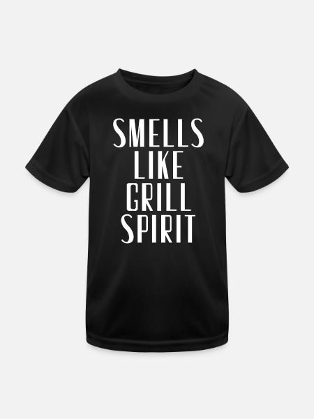Smells like grill spirit - Kinder Funktions-T-Shirt - Schwarz