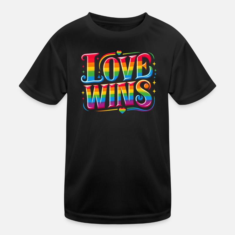 LOVE WINS: Celebrate Pride and Unity Kids Functional T-Shirt