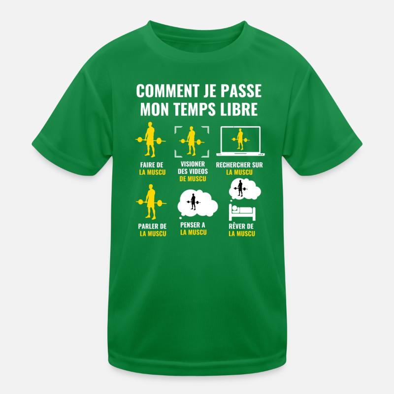 COMMENT JE PASSE MON TEMPS LIBRE - muscu T-shirt sport Enfant