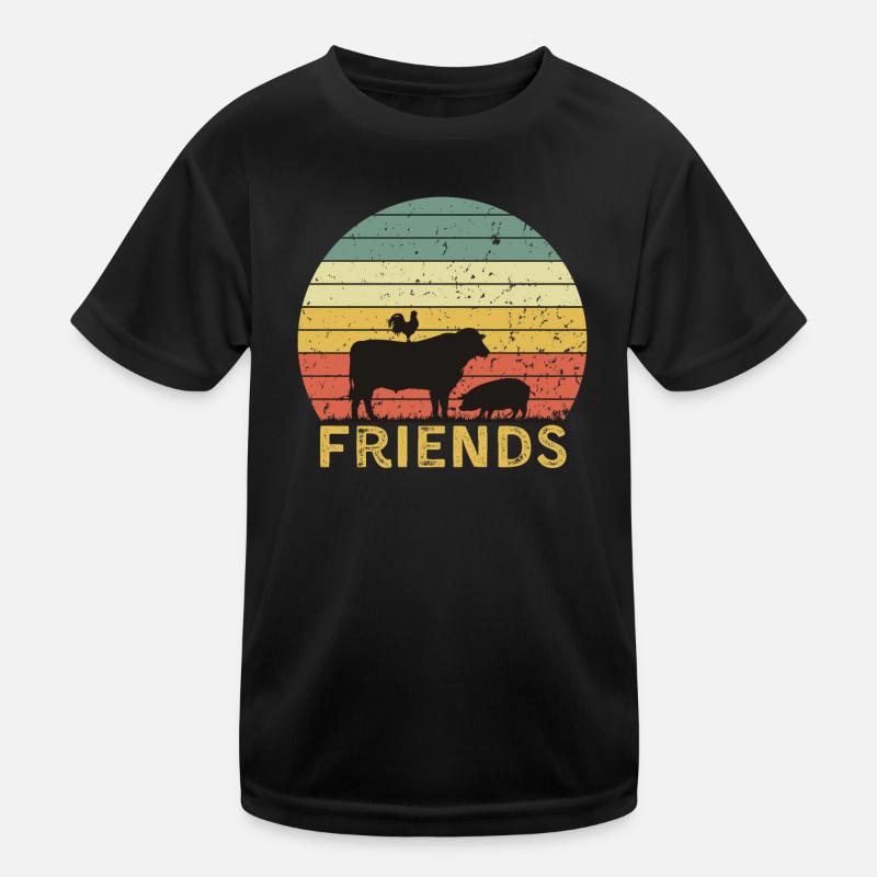 Conception d’amitié d’animaux de basse-cour T-shirt sport Enfant