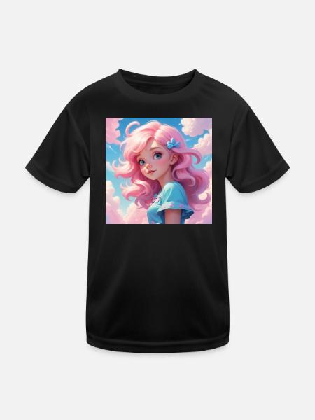 Fille - T-shirt sport Enfant - noir - Devant