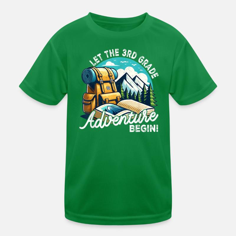 Third Grade Adventure Begins Kids Functional T-Shirt