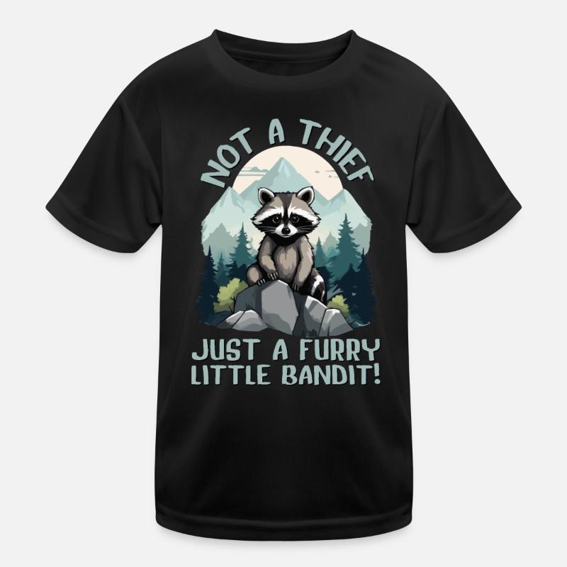 Pas un voleur, juste un petit bandit à fourrure, Raccoon T-shirt sport Enfant